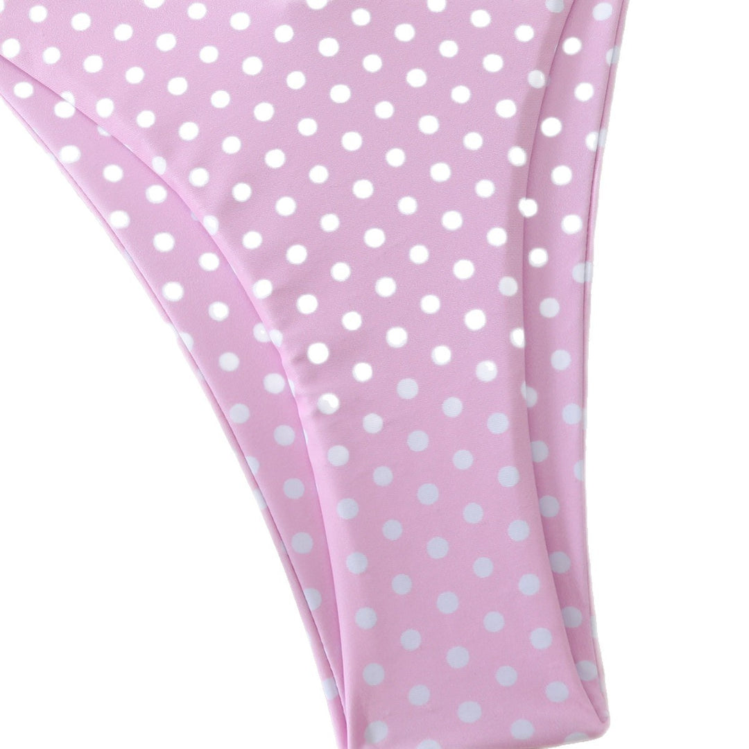 Damen Bunt gepunkteter Triangel-Bikini R&B