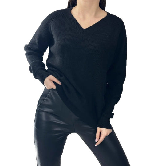 Damen V-Ausschnitt Pullover R&B