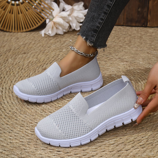 Damen Slip-On Sneakers mit atmungsaktivem Netzmaterial R&B