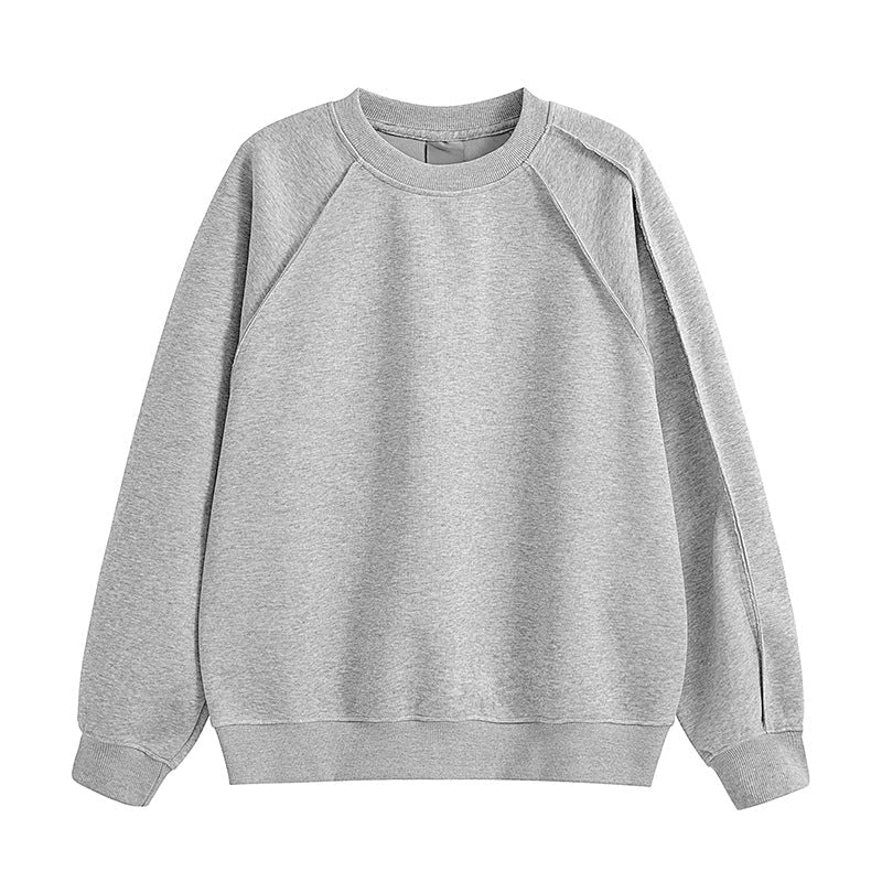 Damen bequemer Sweatshirt mit Raglanärmeln und hochwertigem Baumwollmix
