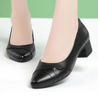 Damen Elegante Pumps mit modischem Blockabsatz und detailverliR&Btem Obermaterial R&B