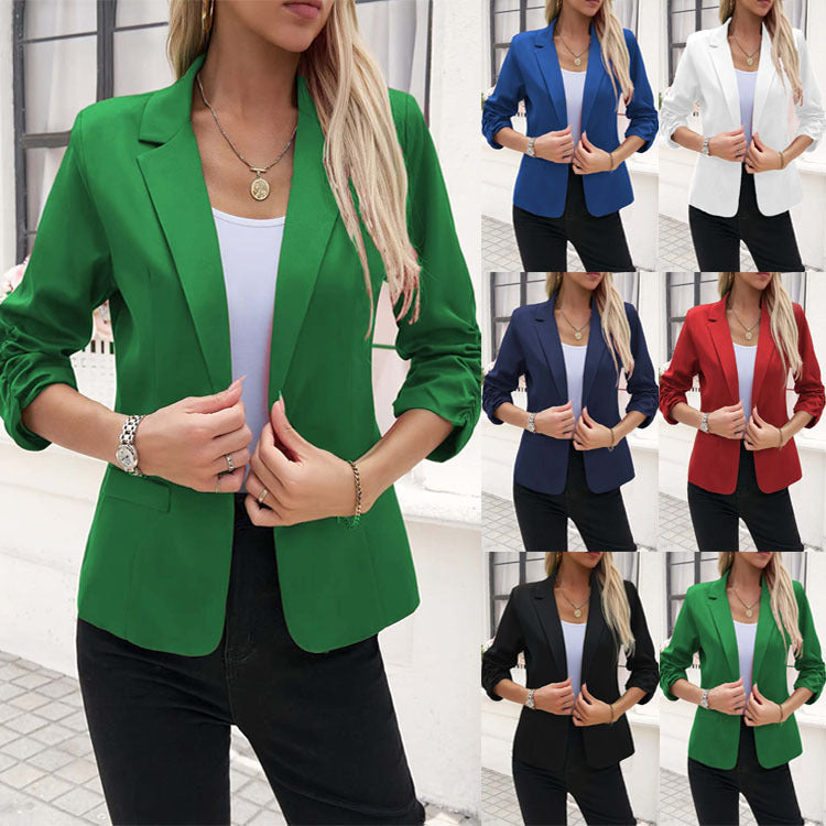 Damen Eleganter Blazer mit lässigen Ärmeln und modernem Schnitt R&B