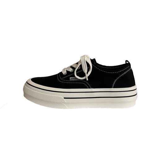 Damen Casual Sneakers im Vintage-Stil mit robustem Gummiboden und atmungsaktivem Canvas-Obermaterial R&B