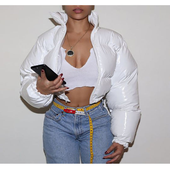Damen glänzende Steppjacke R&B