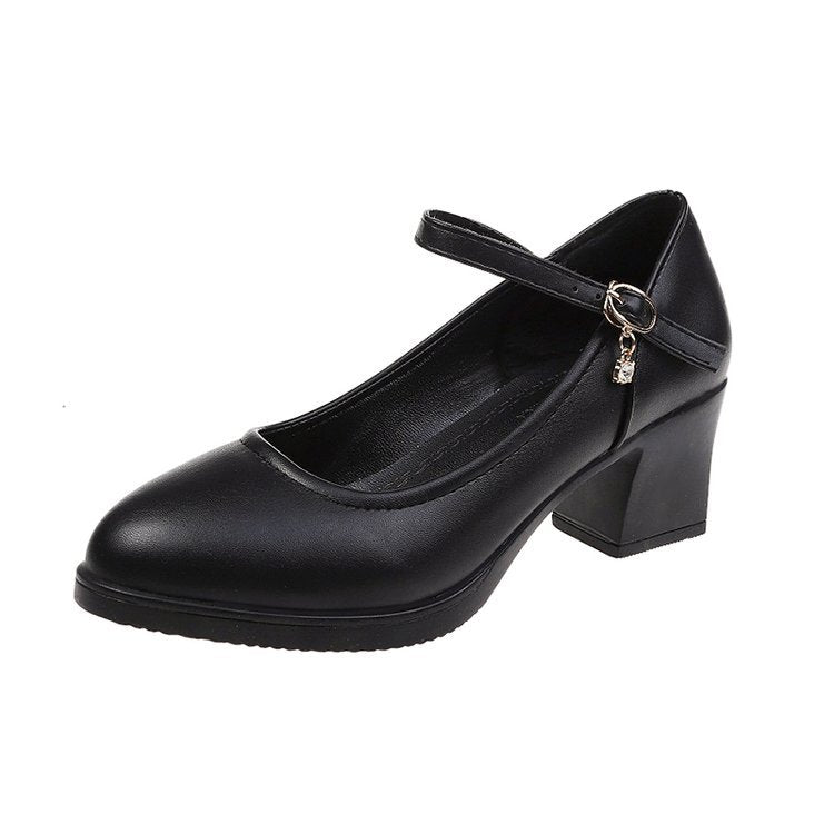 Damen elegante Mary Jane Pumps mit stabiler Sohle R&B