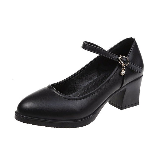 Damen elegante Mary Jane Pumps mit stabiler Sohle R&B