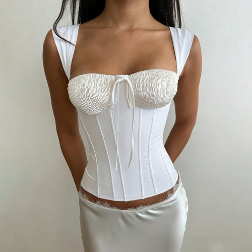Damen Korsett-Oberteil mit raffiniertem Rüschendetail und taillierter Silhouette R&B