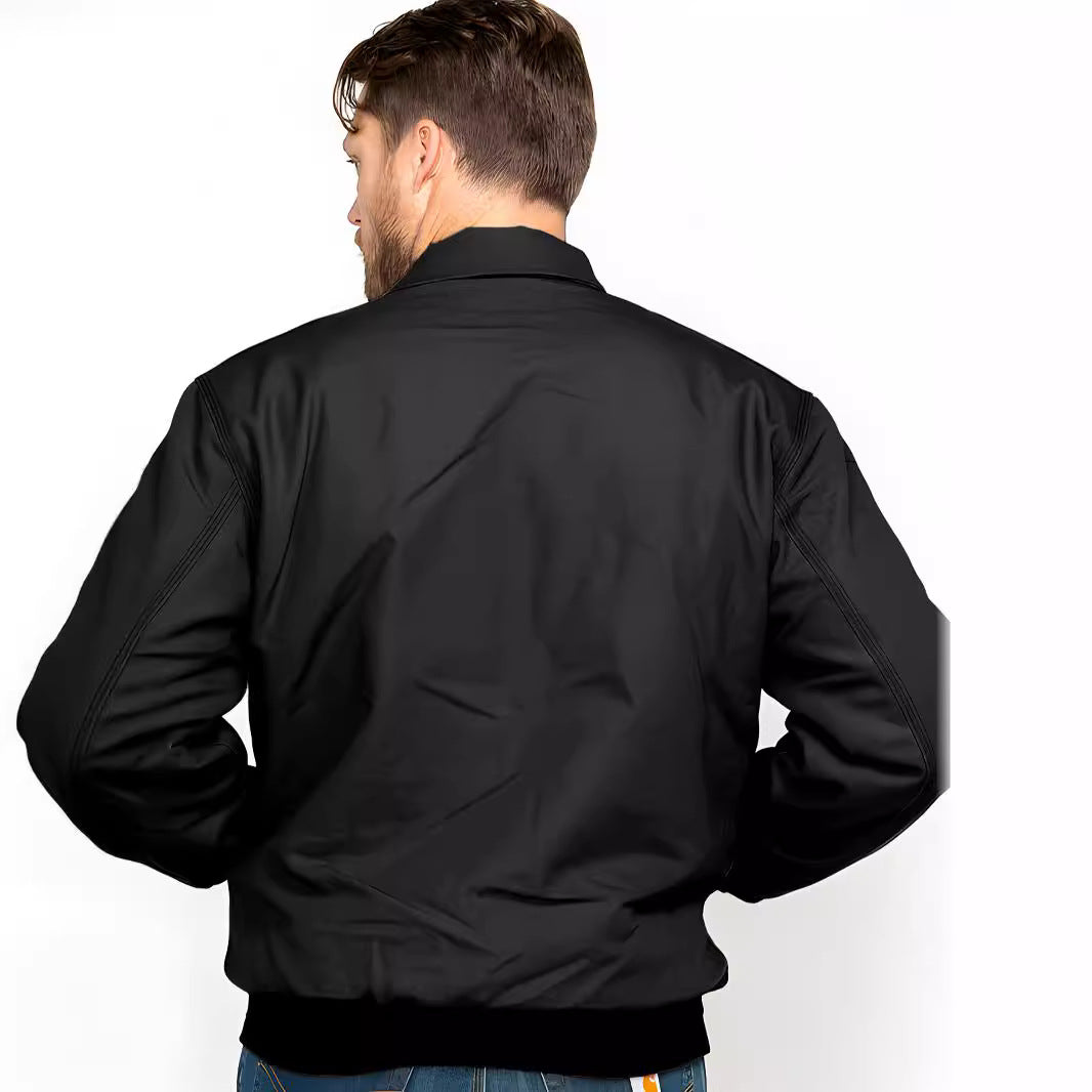 Herren stilvolle Bomberjacke mit praktischen Taschen und elastischem Bund R&B