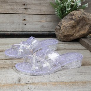 Damen Glitzernde Mules mit eleganter Riemenverzierung R&B