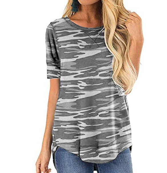 Damen Tiermuster T-Shirt R&B
