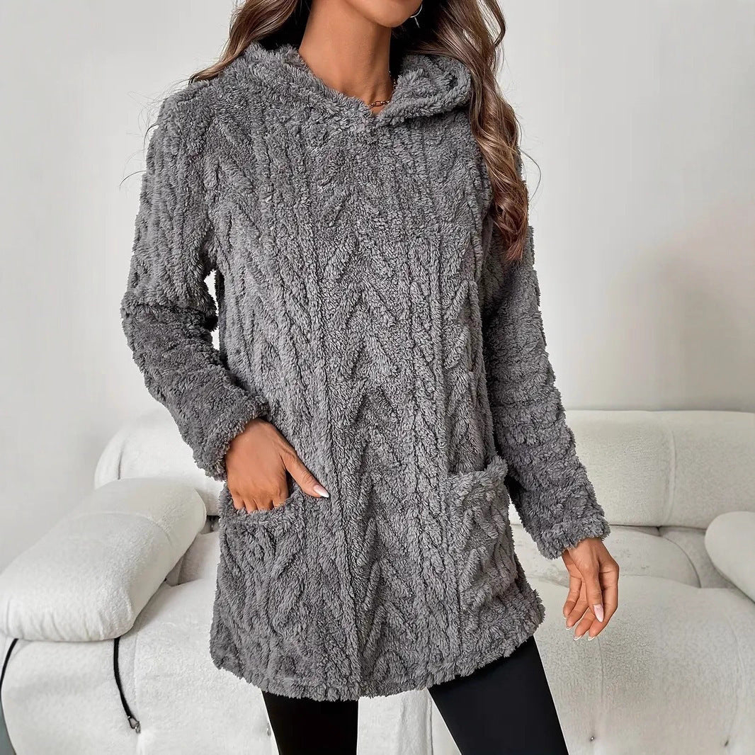 Damen Kuscheliger Hoodie mit Struktur R&B