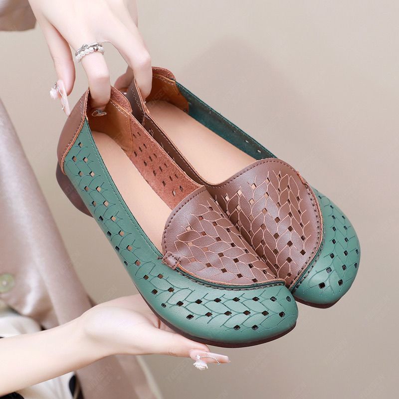 Damen Elegante und bequeme Ballerinas mit atmungsaktiver Oberflächenstruktur