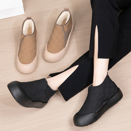 Damen Gemütliche Fleece gefütterte Slip-On Schuhe R&B