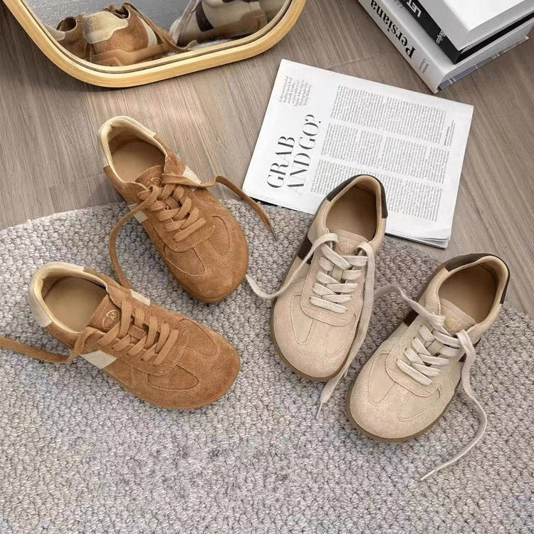 Damen Sportliche Veloursleder Sneakers mit dämpfender Sohle R&B