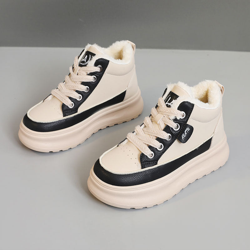 Damen warme und bequeme Sneakers mit flauschigem Innenfutter R&B