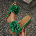 Damen Komfortable Slides mit dekorativem Blumen-Design R&B