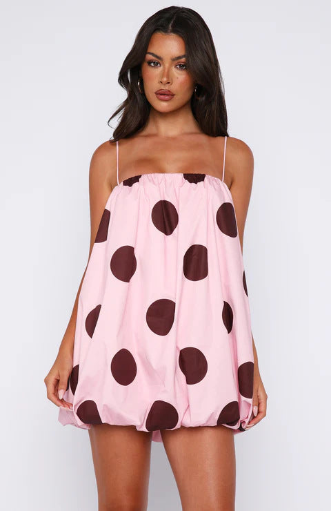 Damen Luftiges Sommerkleid mit Punkten R&B
