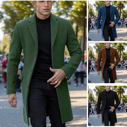 Herren eleganter einfacher Mantel R&B