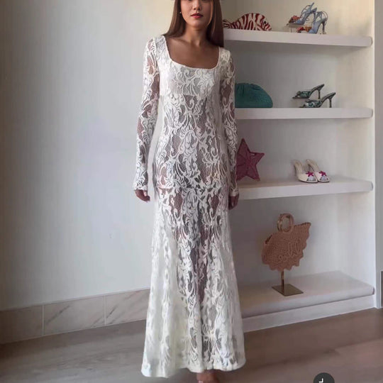 Damen Spitzenkleid R&B