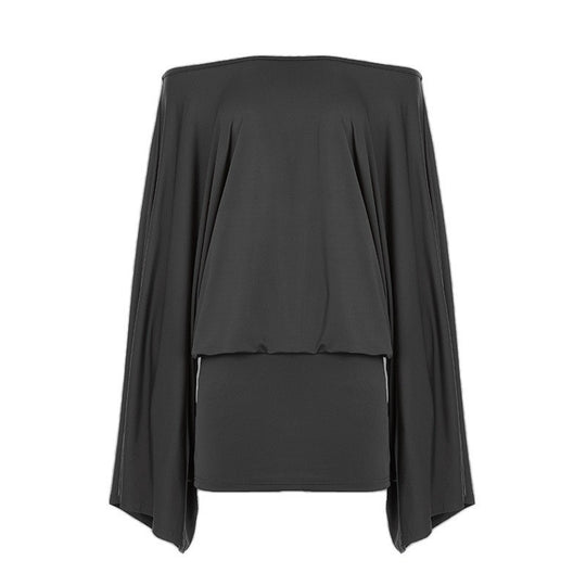 Damen Oversize-Top mit weiten Ärmeln und elastischem Bund R&B