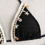 Damen Triangel-Bikini mit dekorativen Muschel- und Sternakzenten R&B