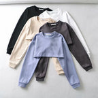 Damen lässiges Crop-Top und Shorts Set