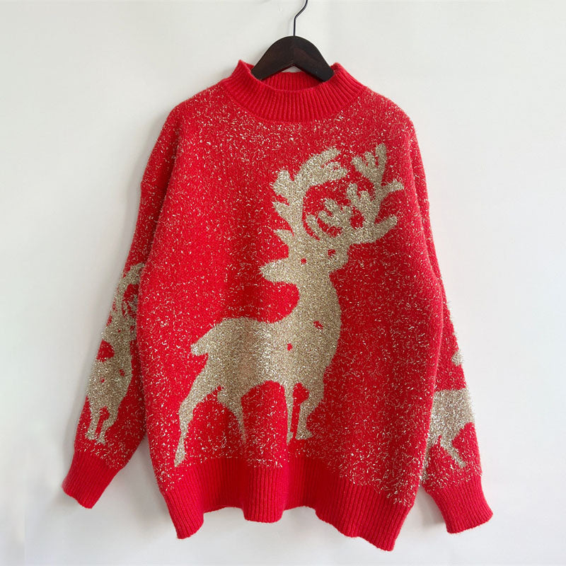R&B | Weihnachtlicher Strickpullover Mit Festlichem Motiv