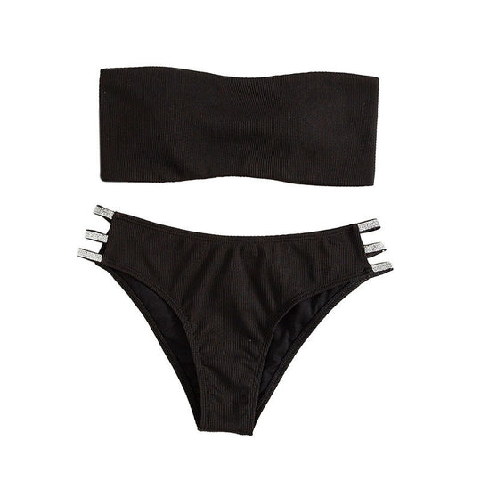 Damen Bandeau-Bikini mit eleganten Details R&B