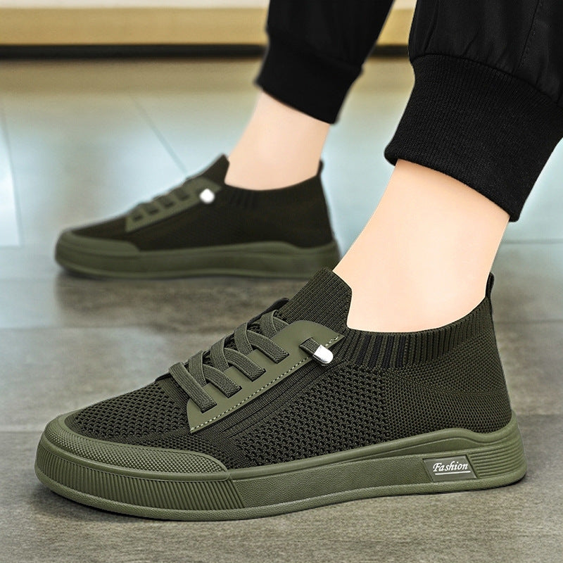 Damen Freizeit-Sneaker mit innovativem Strickdesign und elastischem Verschluss R&B