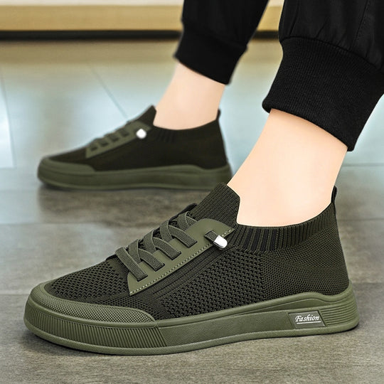 Damen Freizeit-Sneaker mit innovativem Strickdesign und elastischem Verschluss R&B