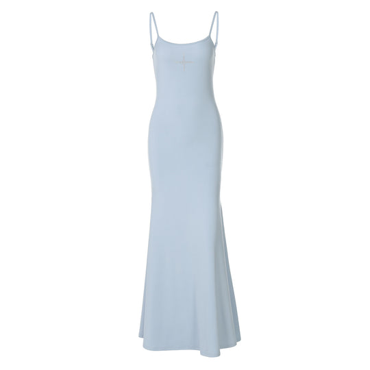 Damen Elegantes Maxikleid mit verstellbaren Trägern und Paillettenverzierung R&B