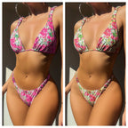 Damen Blütenmuster Triangel-Bikini R&B