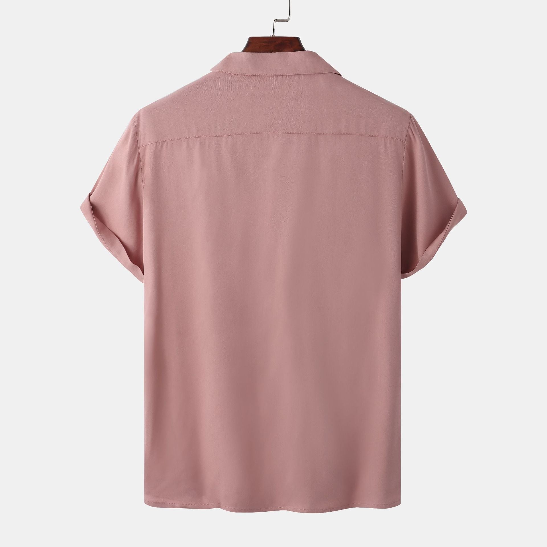 Damen Kurzarmhemd mit modernem Satin-Finish und klassischem Kragen