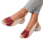 Damen Slingback Sandalen mit transparenten Akzenten