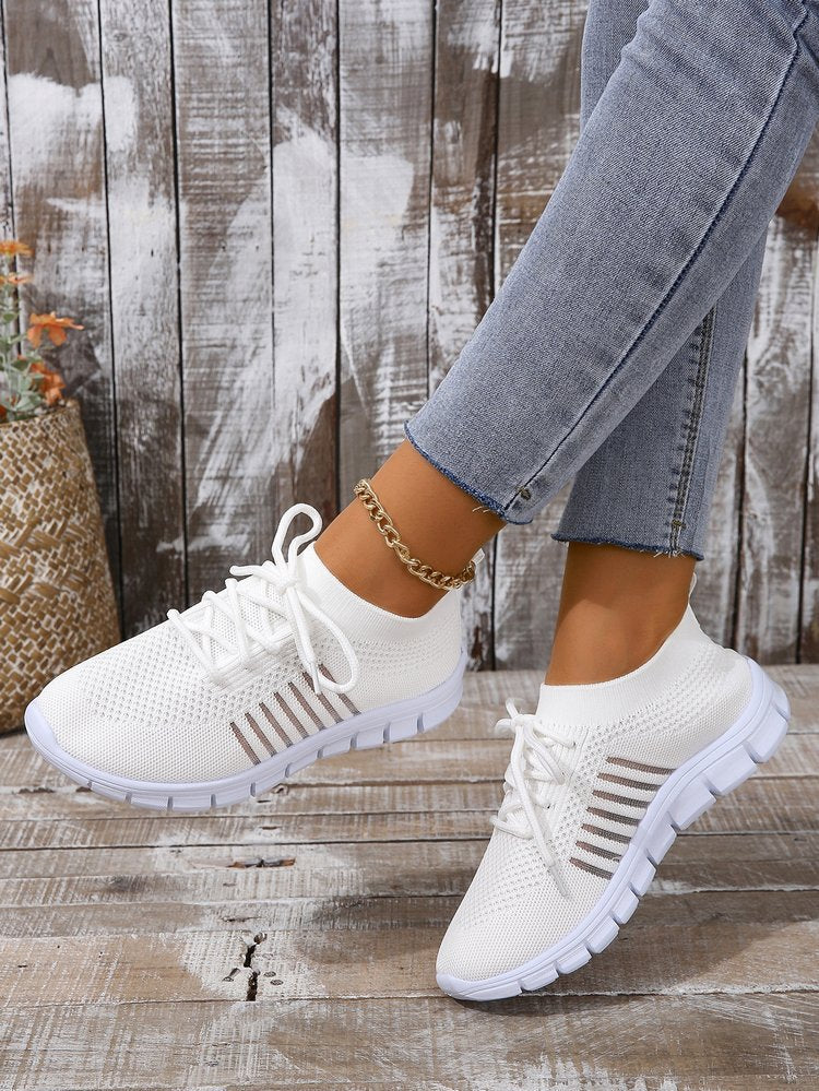Damen atmungsaktive Sport-Sneaker mit elastischem Schaft R&B