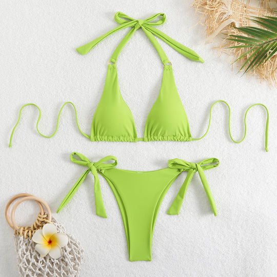 Damen Triangel-Bikini mit verstellbaren Schleifen R&B