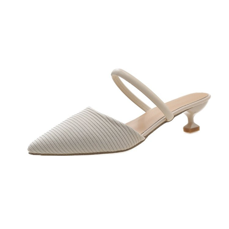 Damen elegante Slingback-Pumps mit modernem Kitten-Absatz R&B