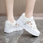Damen atmungsaktive Plateau Sneakers mit ergonomischem Design und robustem Obermaterial R&B