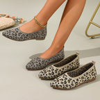 Damen Ballerinas mit elegantem Leopardenmuster und weichem Fußbett R&B