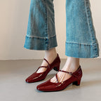 Damen Elegante Mary Jane Schuhe mit modischem Riemchen R&B