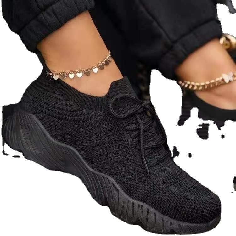 Damen atmungsaktive Sportschuhe mit flexiblem Mesh-Obermaterial und rutschfester Sohle R&B