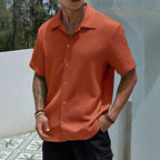 Herren trendiges Kurzarmhemd