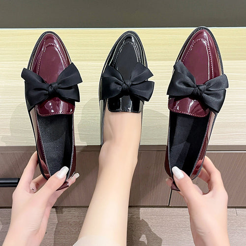 Damen elegante Slipper mit dekorativem Schleifen-Detail R&B
