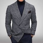 Herren Eleganter Doppelreiher Blazer aus hochwertigem Stoff
