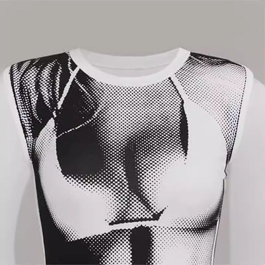 Damen Kunstvoll gestaltetes Grafikshirt R&B