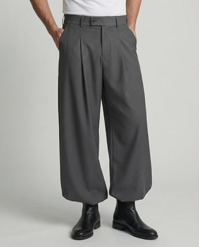Lockere Oversize Herren Stoffhose Casual Streetwear Weites Bein Unisex