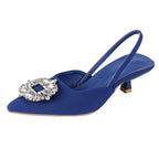 Damen Slingback-Pumps mit funkelndem Schmuckdetail R&B