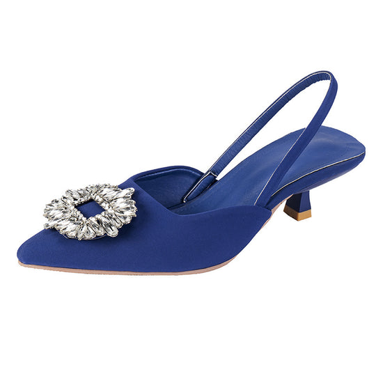 Damen Slingback-Pumps mit funkelndem Schmuckdetail R&B