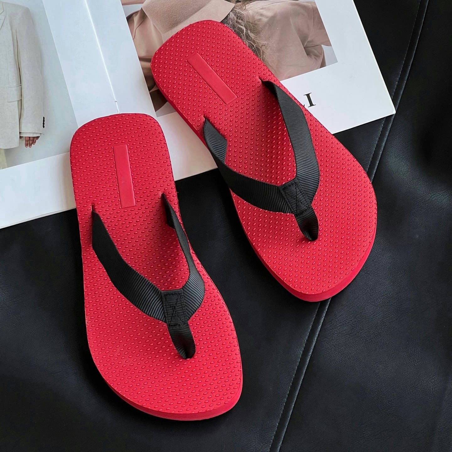 Damen Bequeme Zehentrenner-Sandalen mit rutschfester Sohle R&B