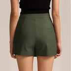 Damen eleganter Kurzrock mit seitlichem Schlitz und hohem Bund R&B